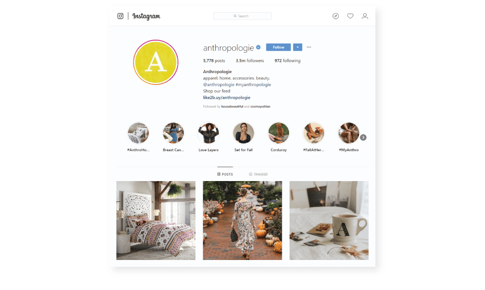 Anthropologie Instagram Trends