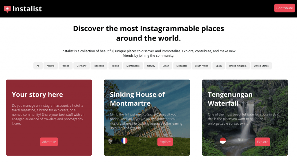 instagram marketing tool instalist discover the most instagrammable places around the world