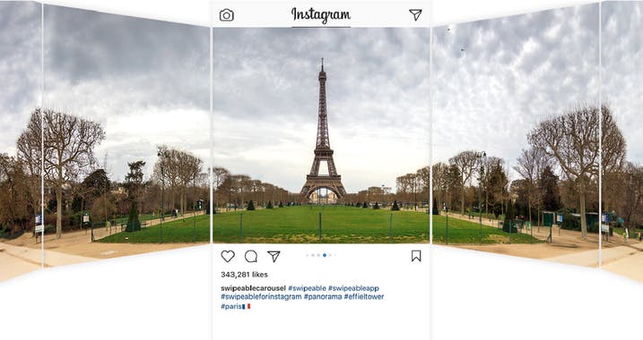 instagram marketing tool multiple photos panorama 360 view