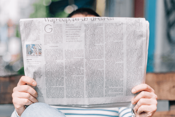 marketing industry news january 2019 man with newspaper