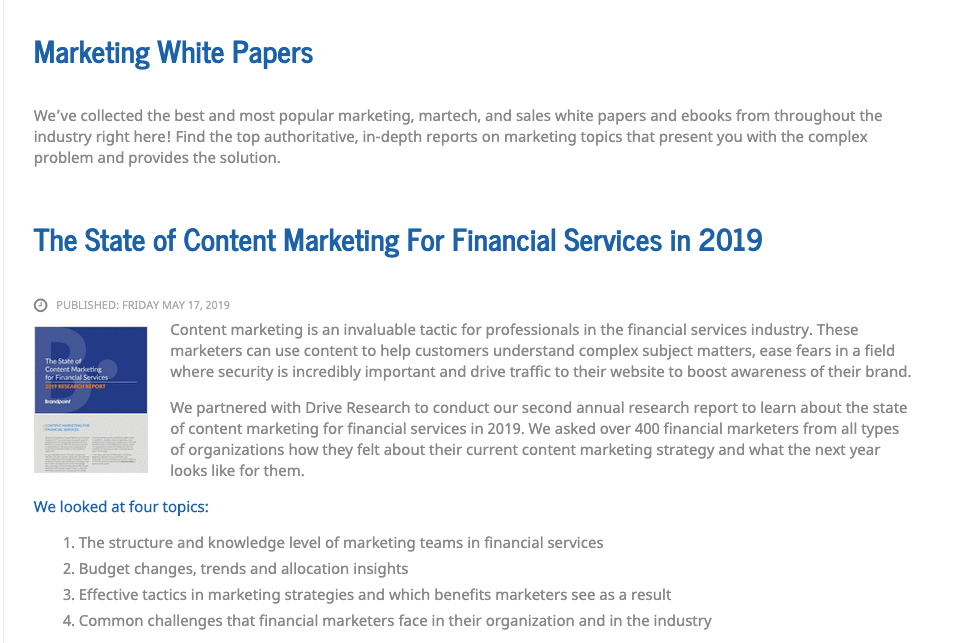 martech whitepapers example of marketing collateral