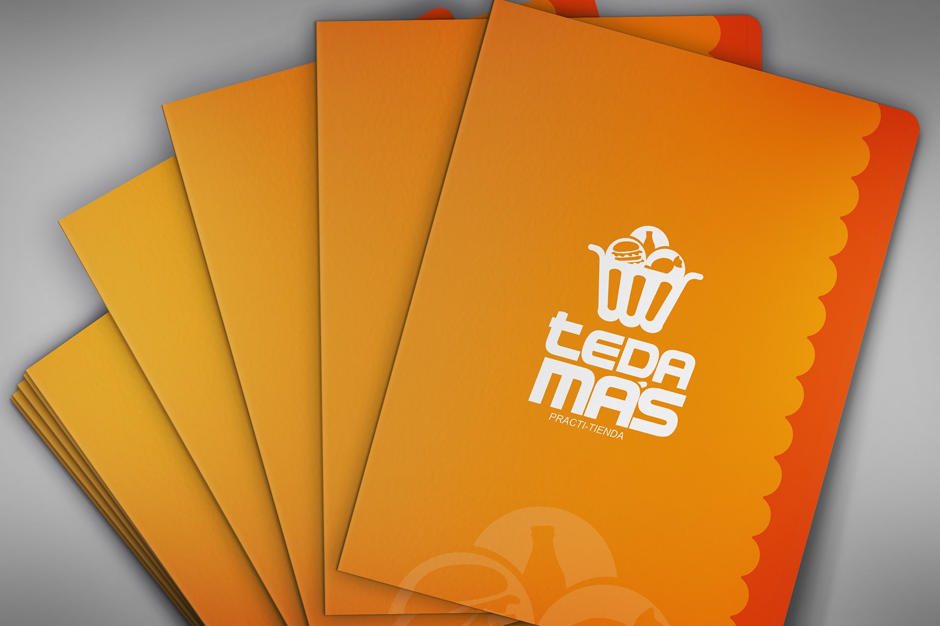 company folders flyers marketing collateral examples