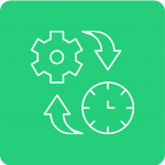 content marketing icon for time watch and system
