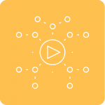play video lots distribution yellow background content marketing