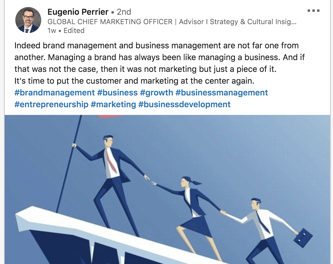 brand management definition eugenio perrier linkedin post