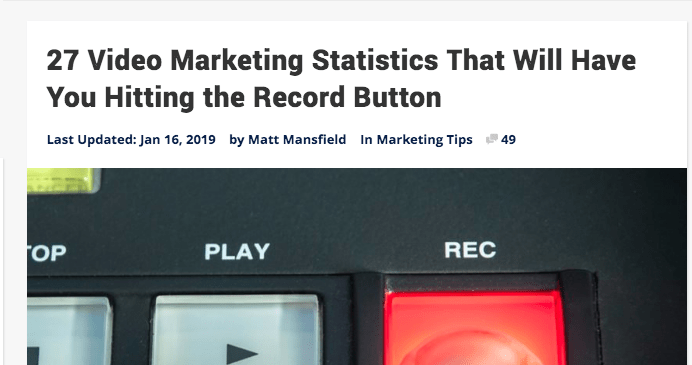 video marketing statistics