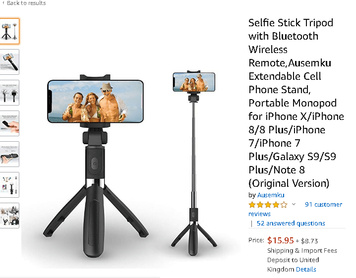 tripod for social media videos link in amazon