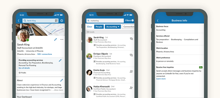 LInkedIn's new feature allows freelancers and SMBs to advertise their services