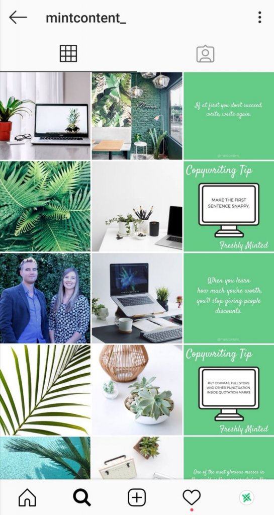 canva instagram grid template