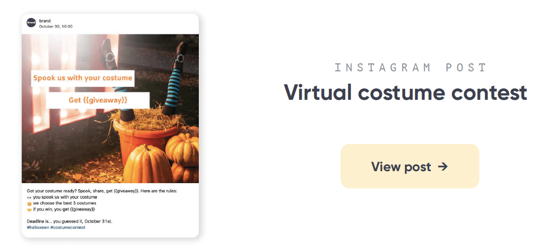 Instagram virtual costume contest
