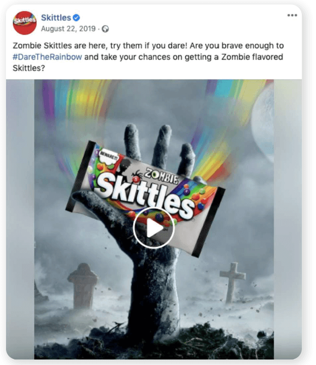 Zombie Skittles scary Halloween campaign