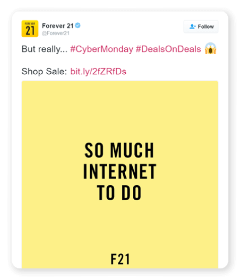 Forever 21 So much internet to do ad
