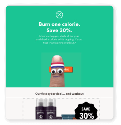 Dollar Shave Club finger burning calories