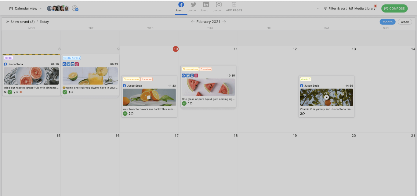 social media calendar planable calendar