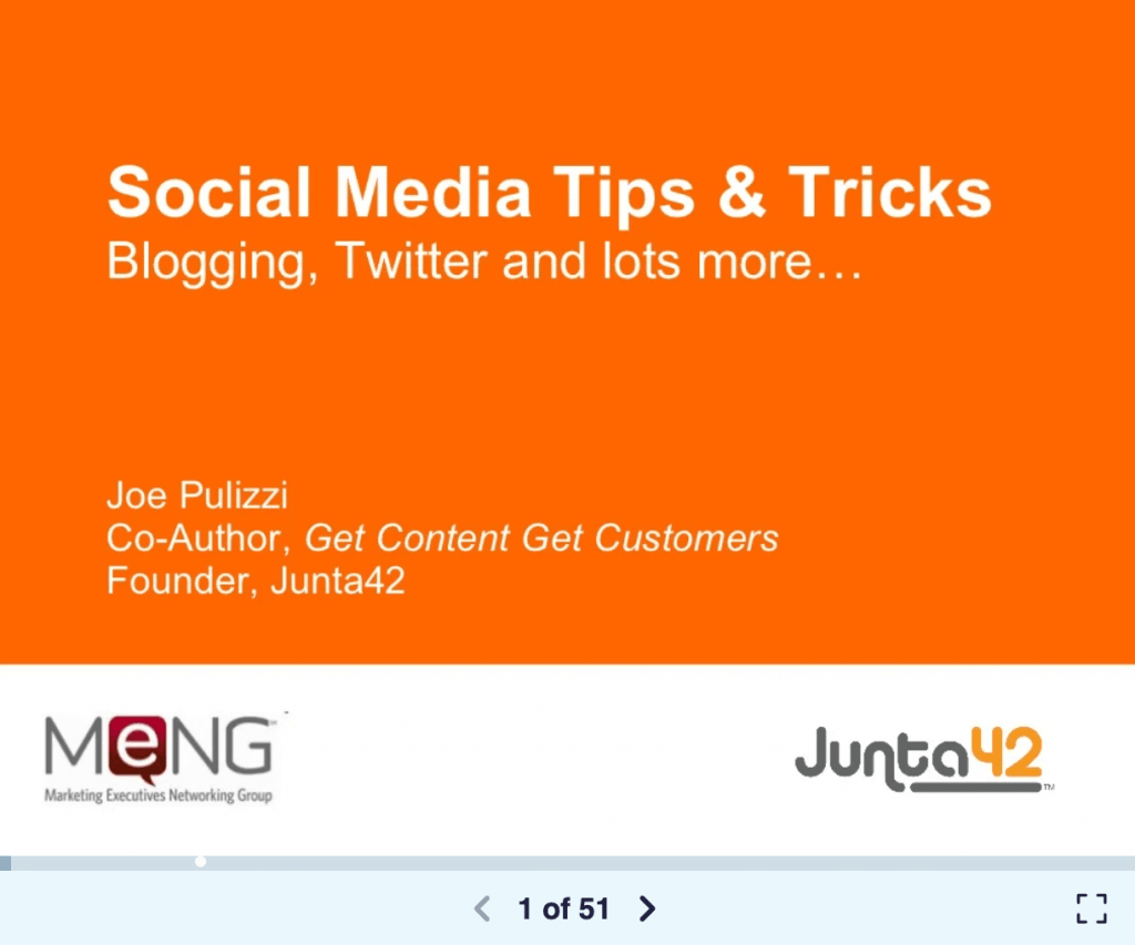 social media tips and tricks presentation example 
