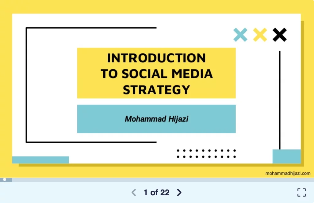 introduction to social media strategy presentation example 
