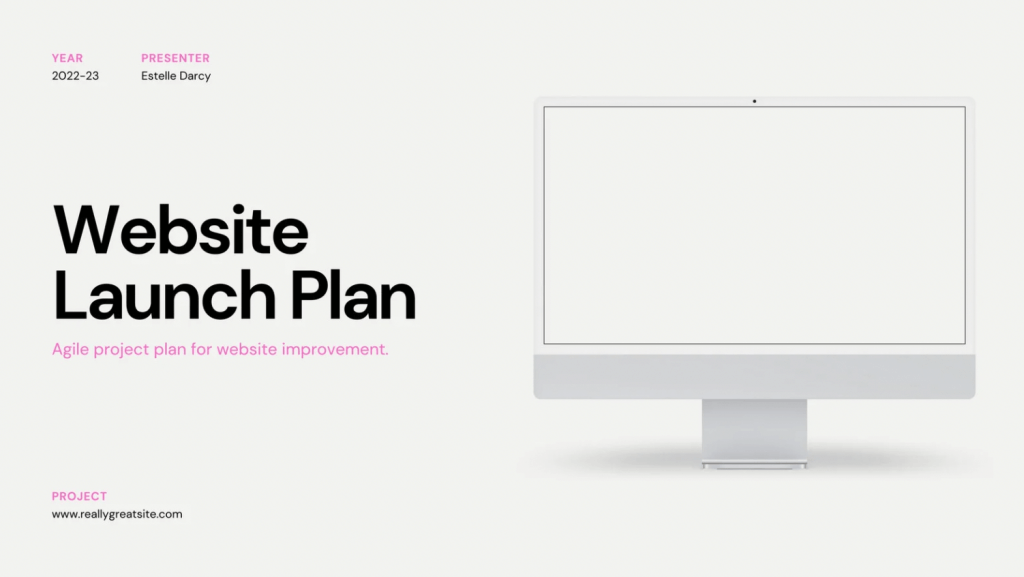 website launch plan presentation example 