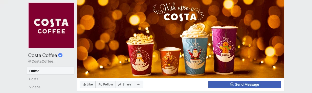 best social media campaigns costa coffee christmas cover
