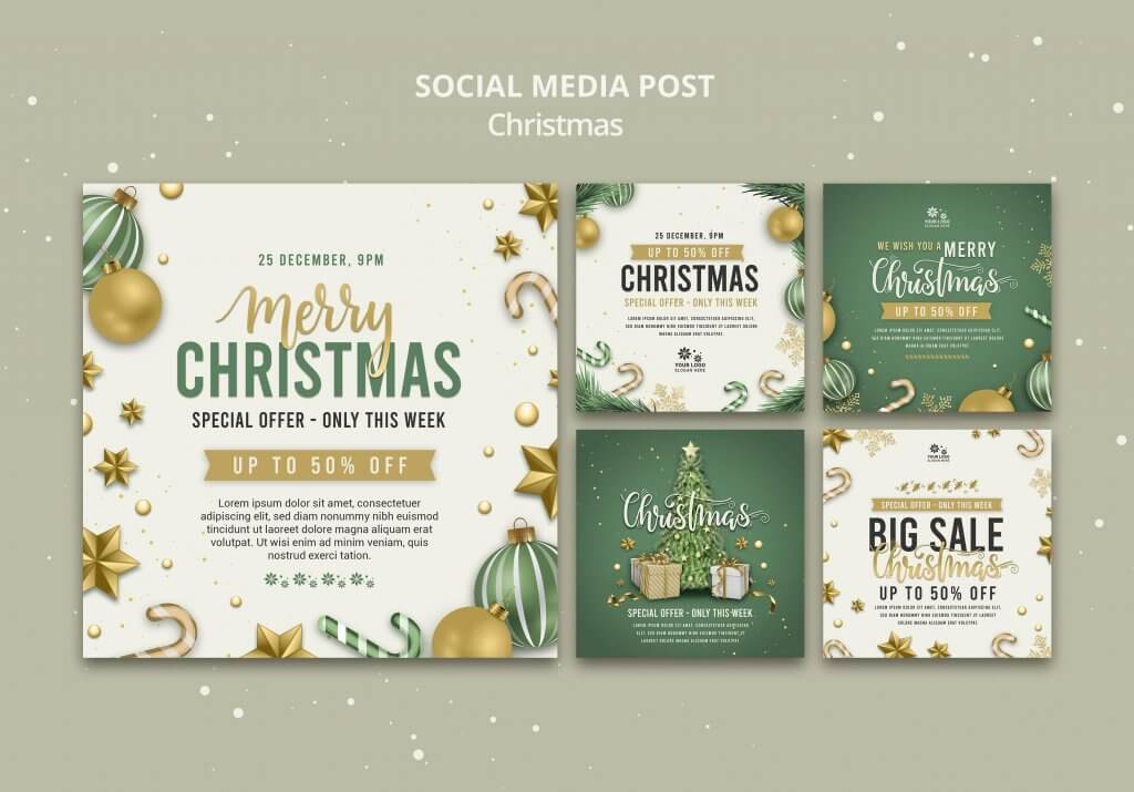 Christmas interactive posts layout