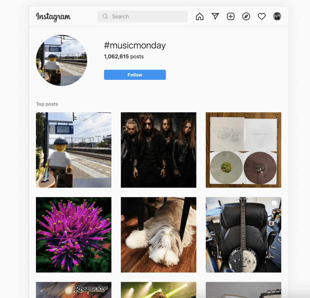 MusicMonday hashtag on Instagram