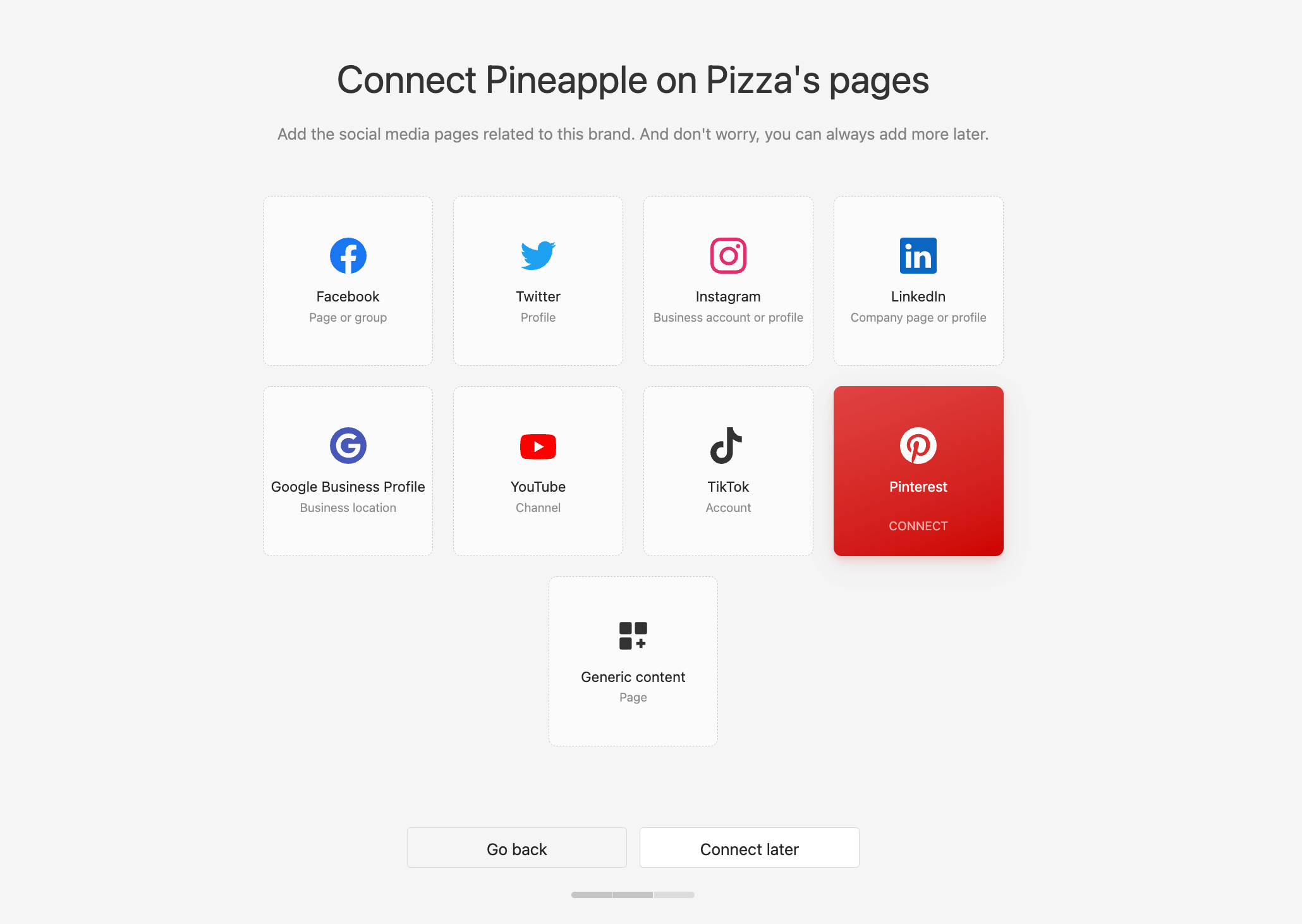 how to connect to a pinterest page in the planable desktop app