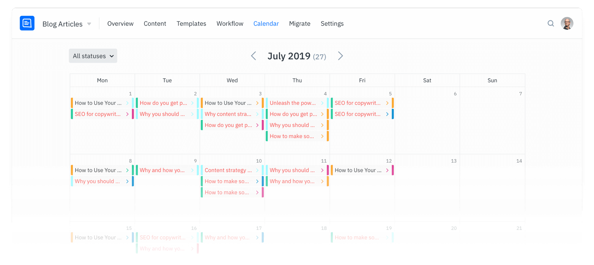 GatherContent helping to store content neatly and to build custom content pipelines. 