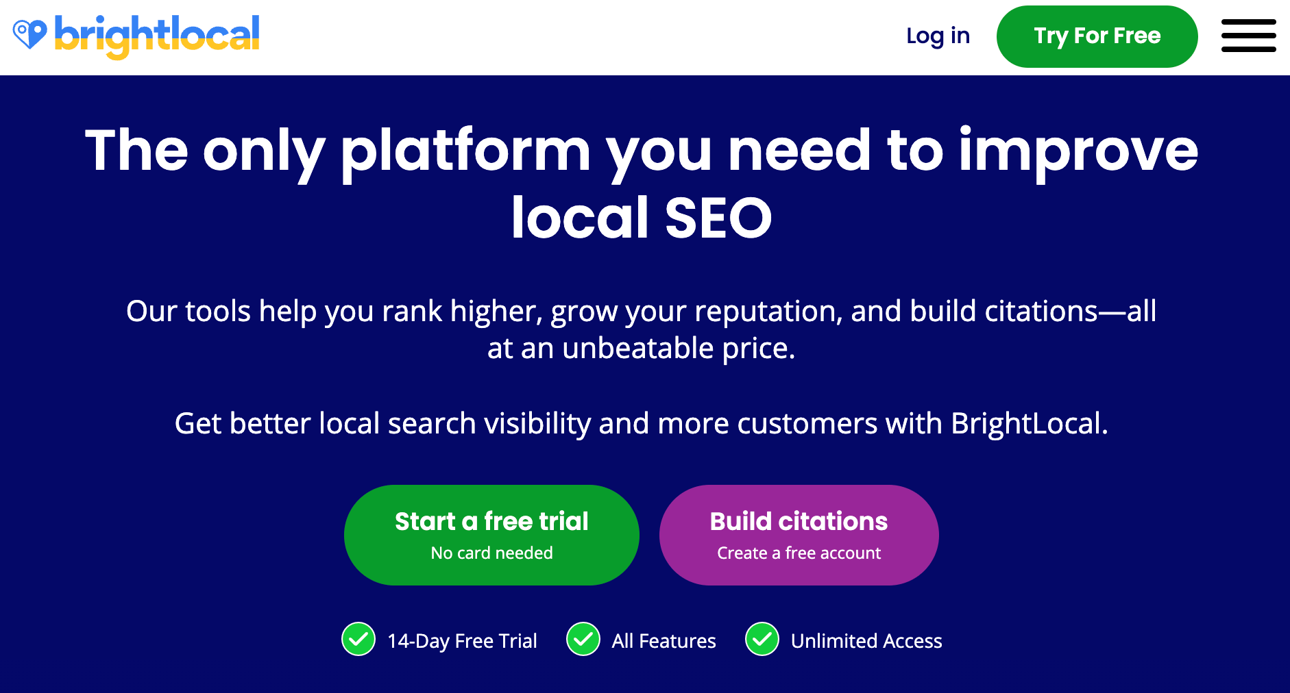 Bightlocal - local SEO platform