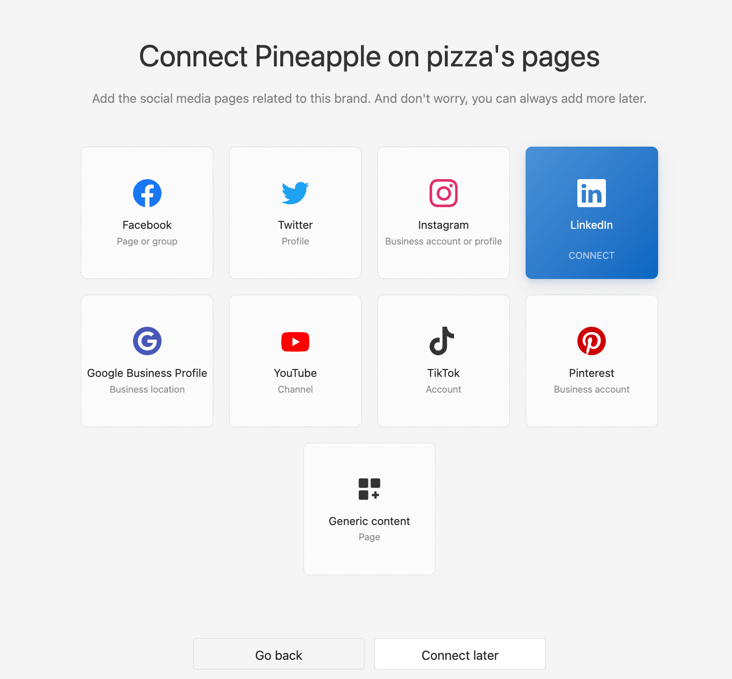 comment se connecter à une page linkedin dans l’application planable
