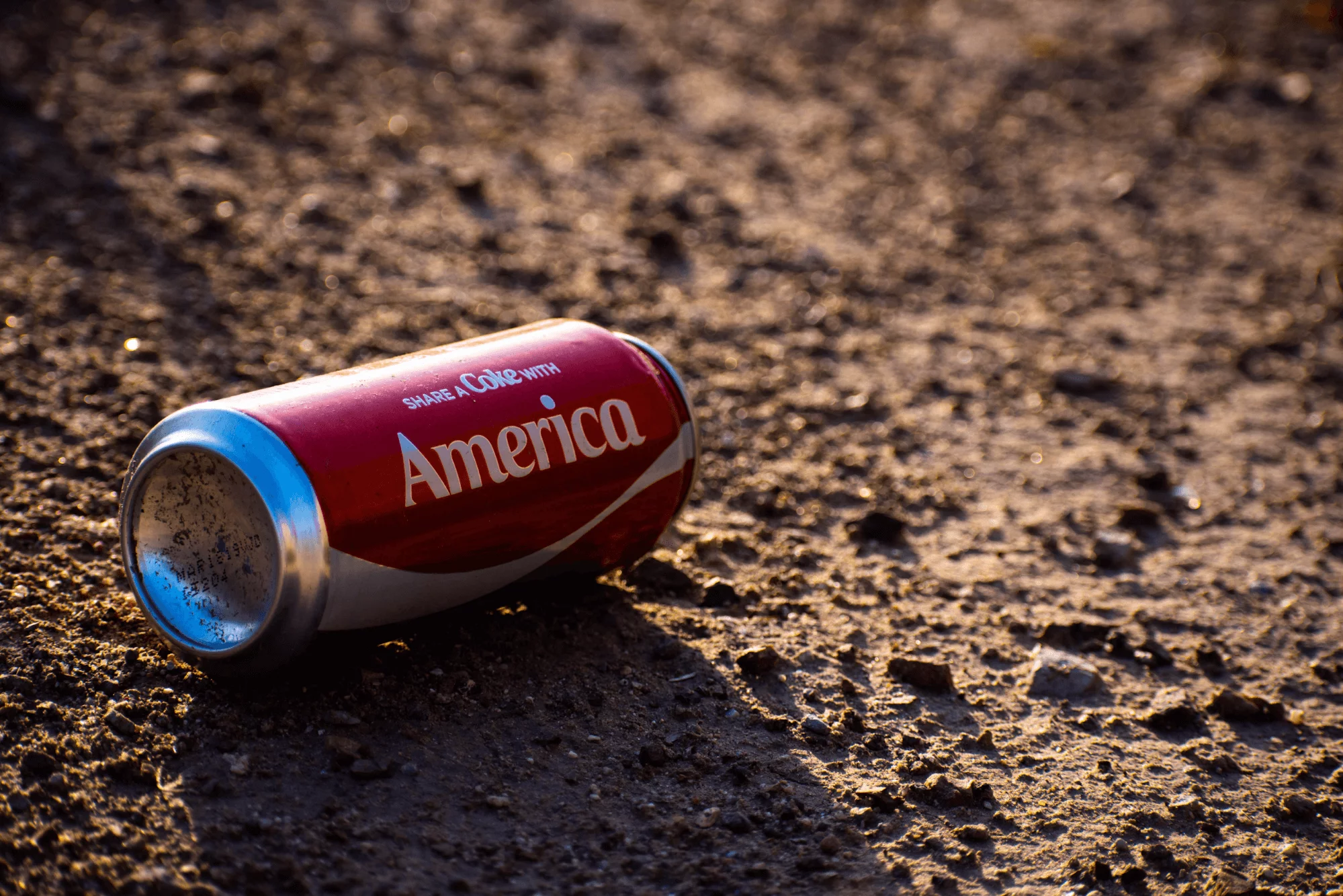 Photo of a Coke can with the campaign message "Share a Coke with America".