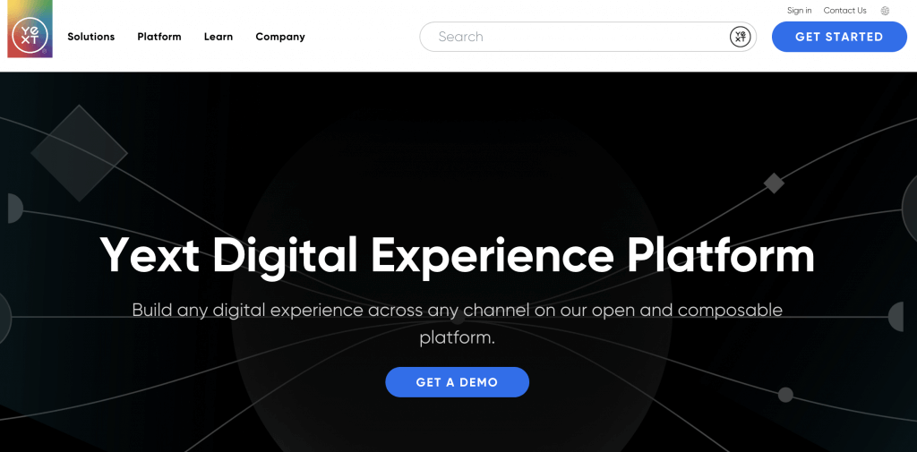 Yext - digital experience platform.