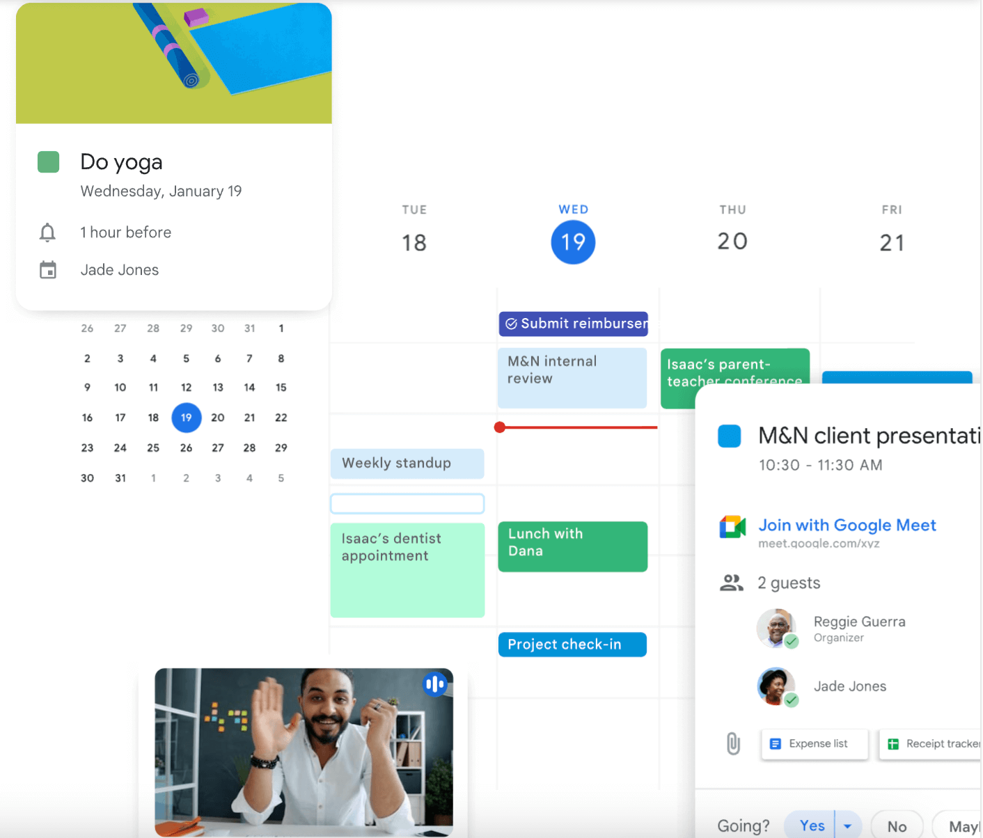 Google Calendar with different scheduled tasks