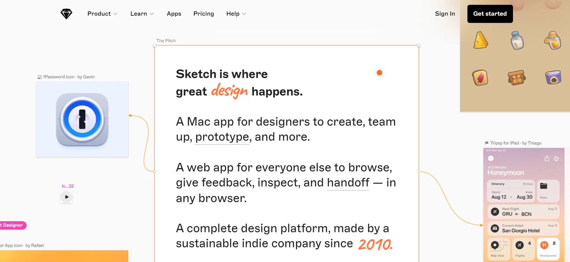 Sketch's homepage