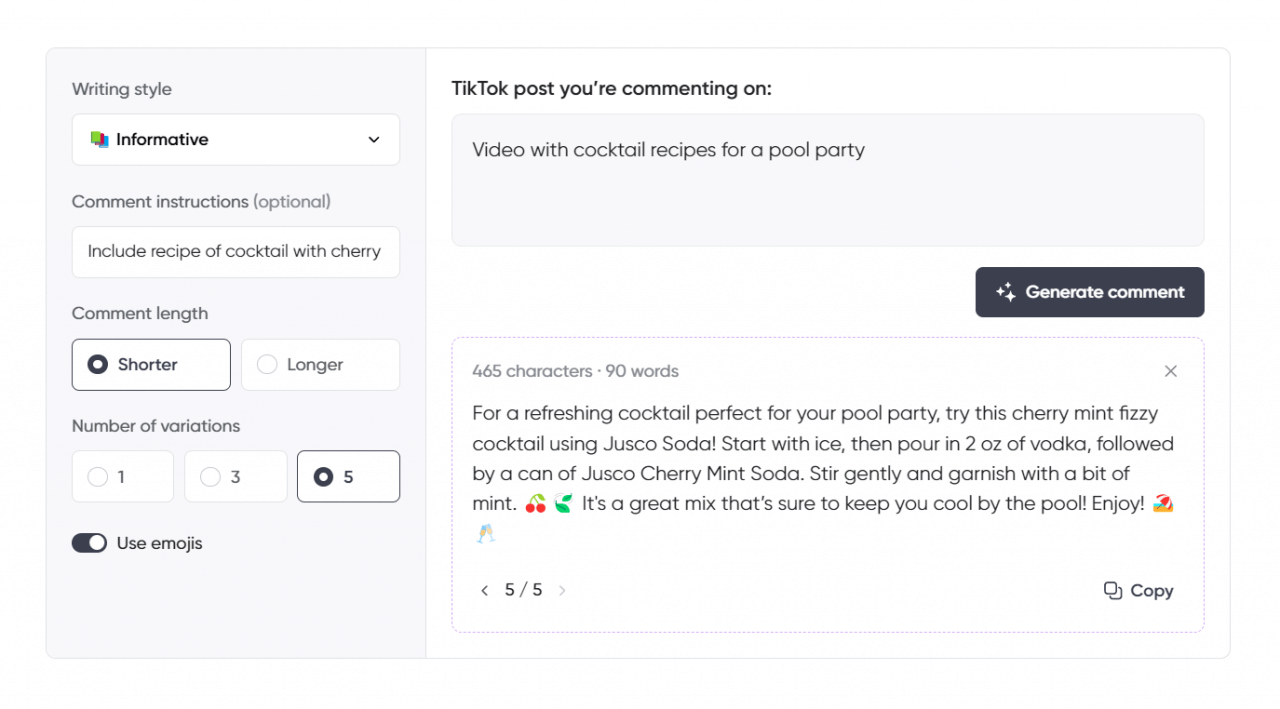 AI TikTok Comment Generator Free Tool Planable Ai tiktok comment generator free tool planable