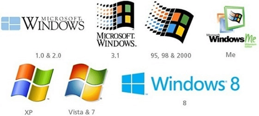 Windows logos over the years