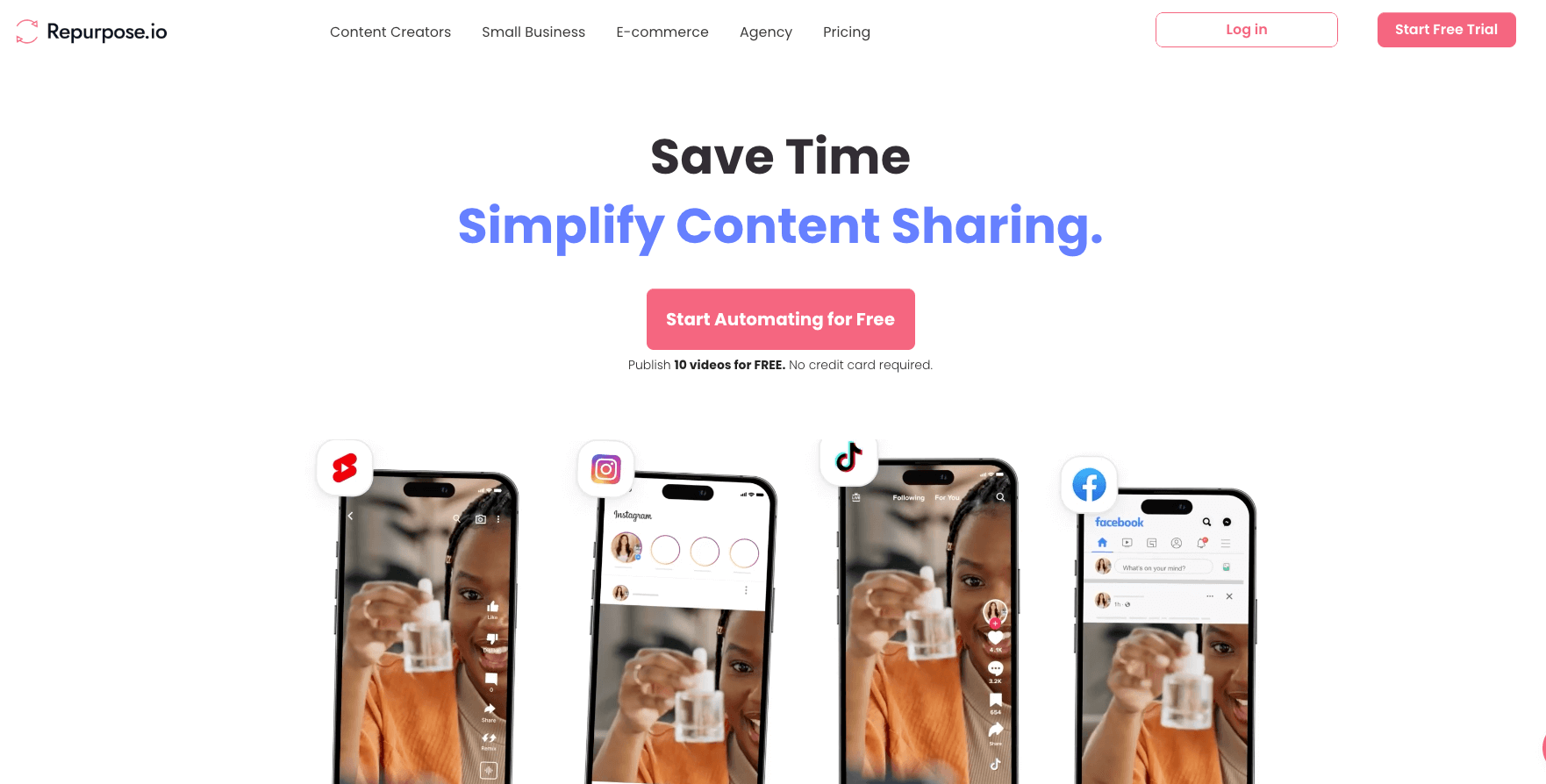 Repurpose.io automates video sharing across platforms like Shorts, Instagram, TikTok, and Facebook with one click.