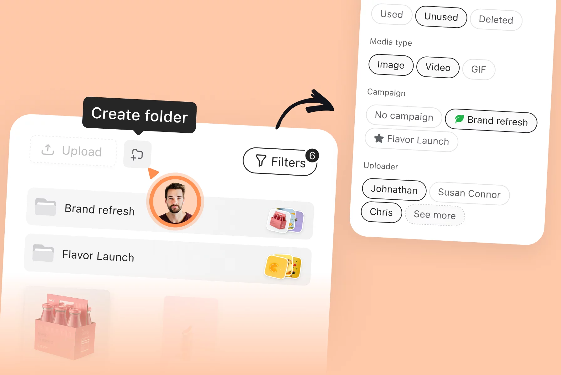 Media library: one place for the assets your team actually uses