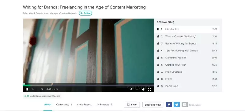 Skillshare Writing for Brands: Freelancing in the Age of Content Marketing