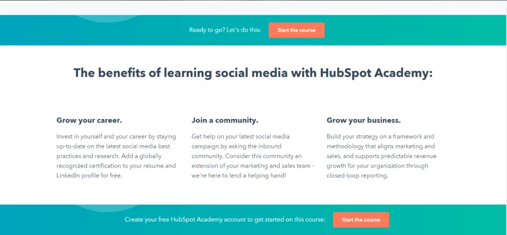 HubSpot social media course