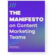 The Manifesto on Content Marketing Teams book cover