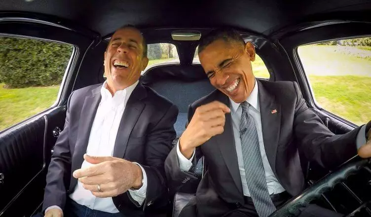 jerry seinfield with obama in comedians in cars branded content