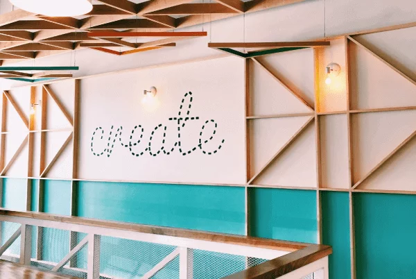 branded content - create writing on a wall with wood