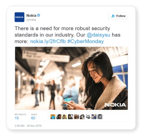 women on phone cybersecurity Nokia
