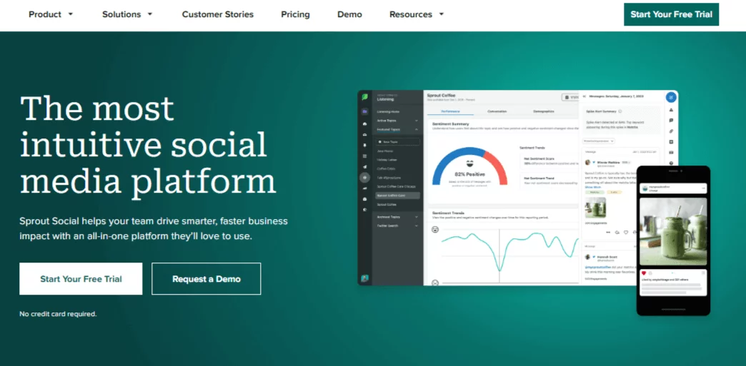Sprout Social, social media platform with customer support features