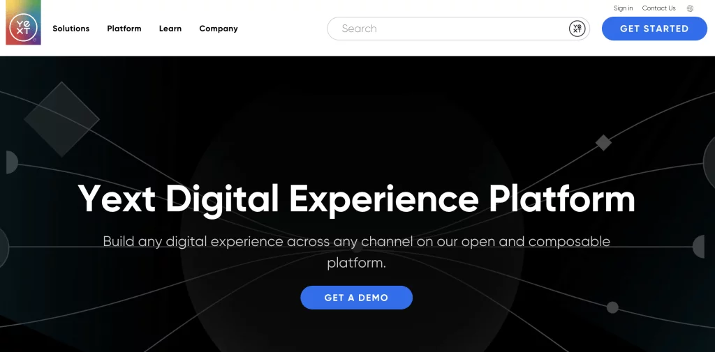 Yext - digital experience platform.