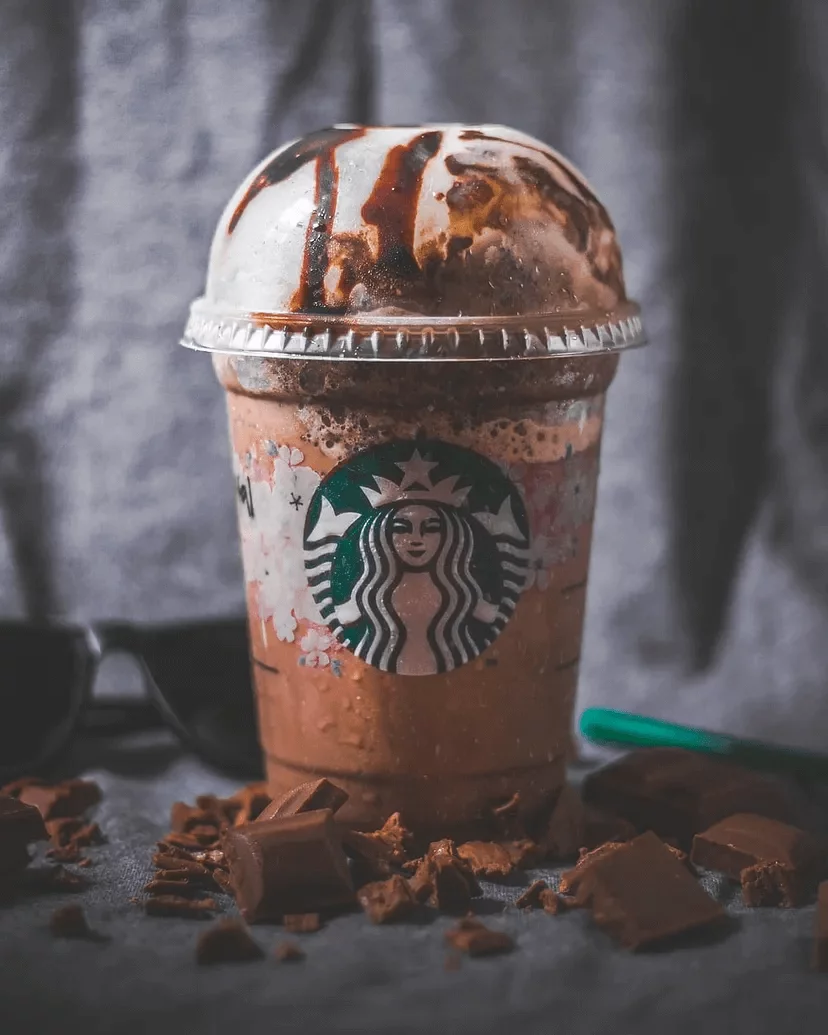 Starbucks coffee in a product photoshoot