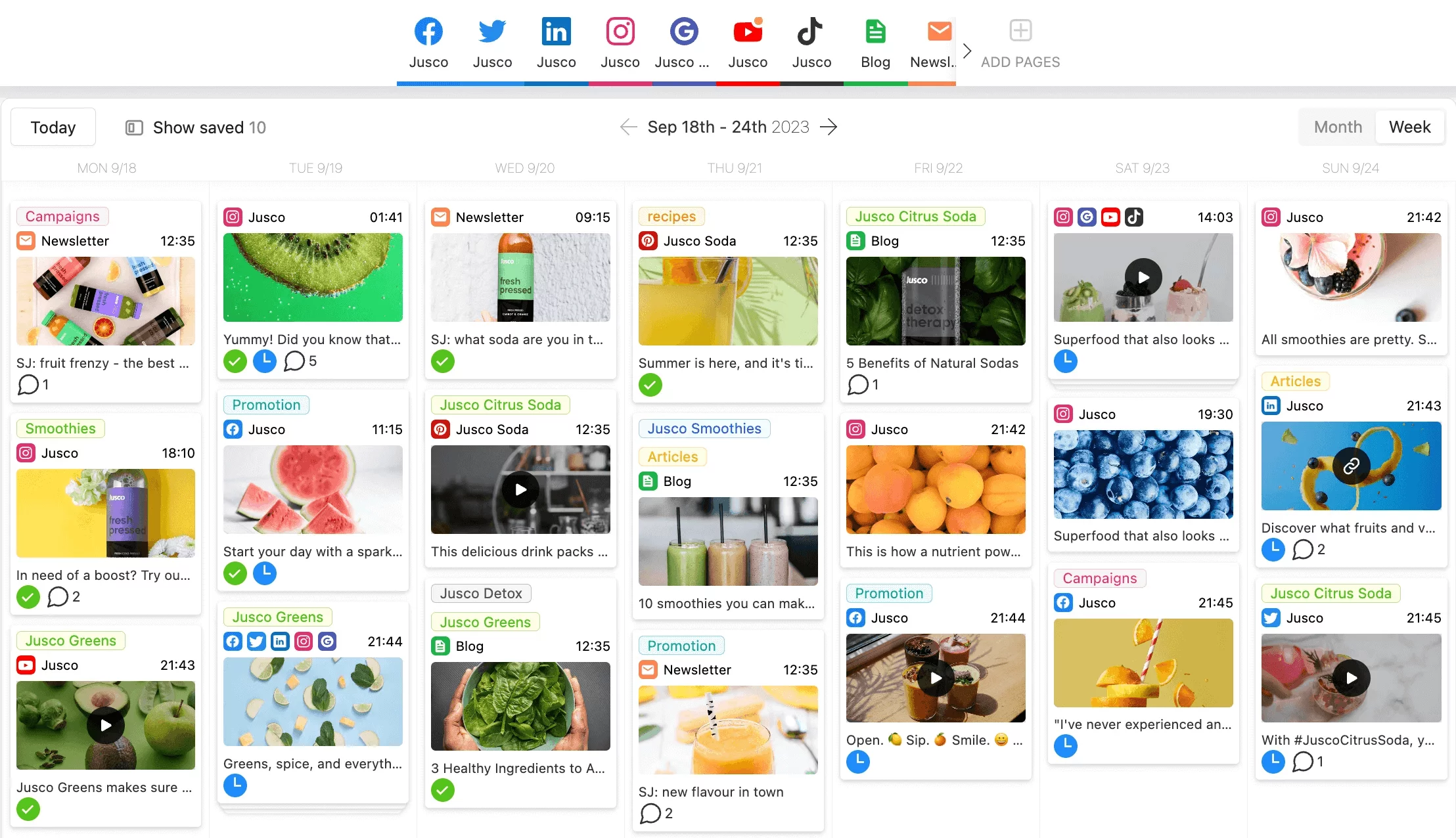The process of planning and scheduling content for Threads using the Planable platform