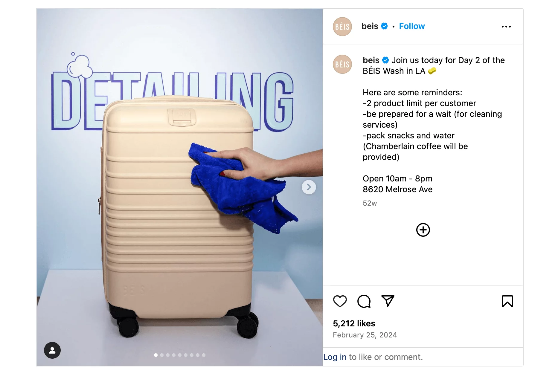Beis engaging with their Instagram community through prompt comment responses.