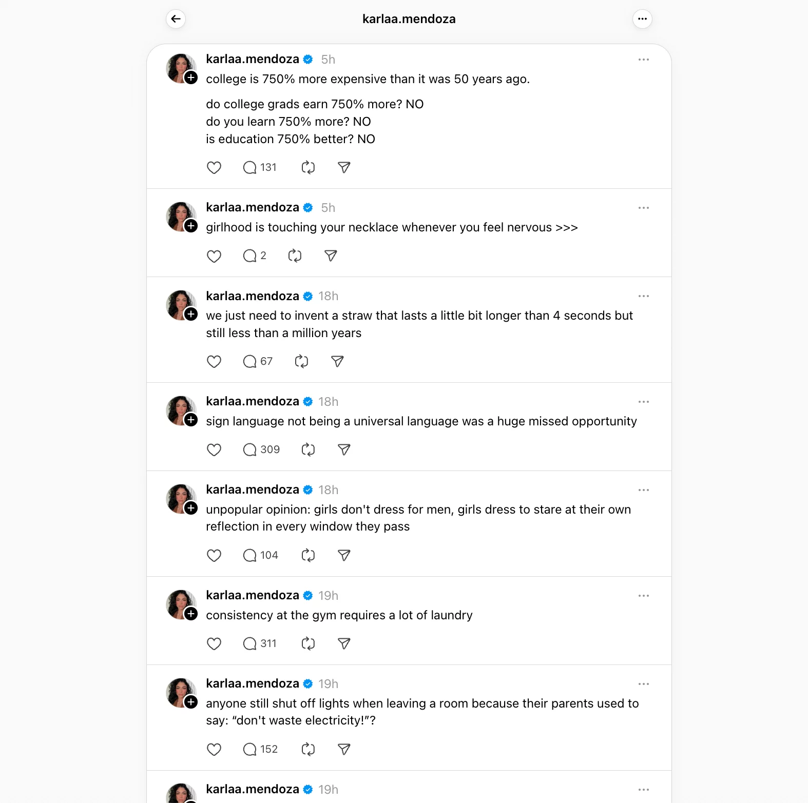 Examples of effective copywriting tailored for the Threads platform