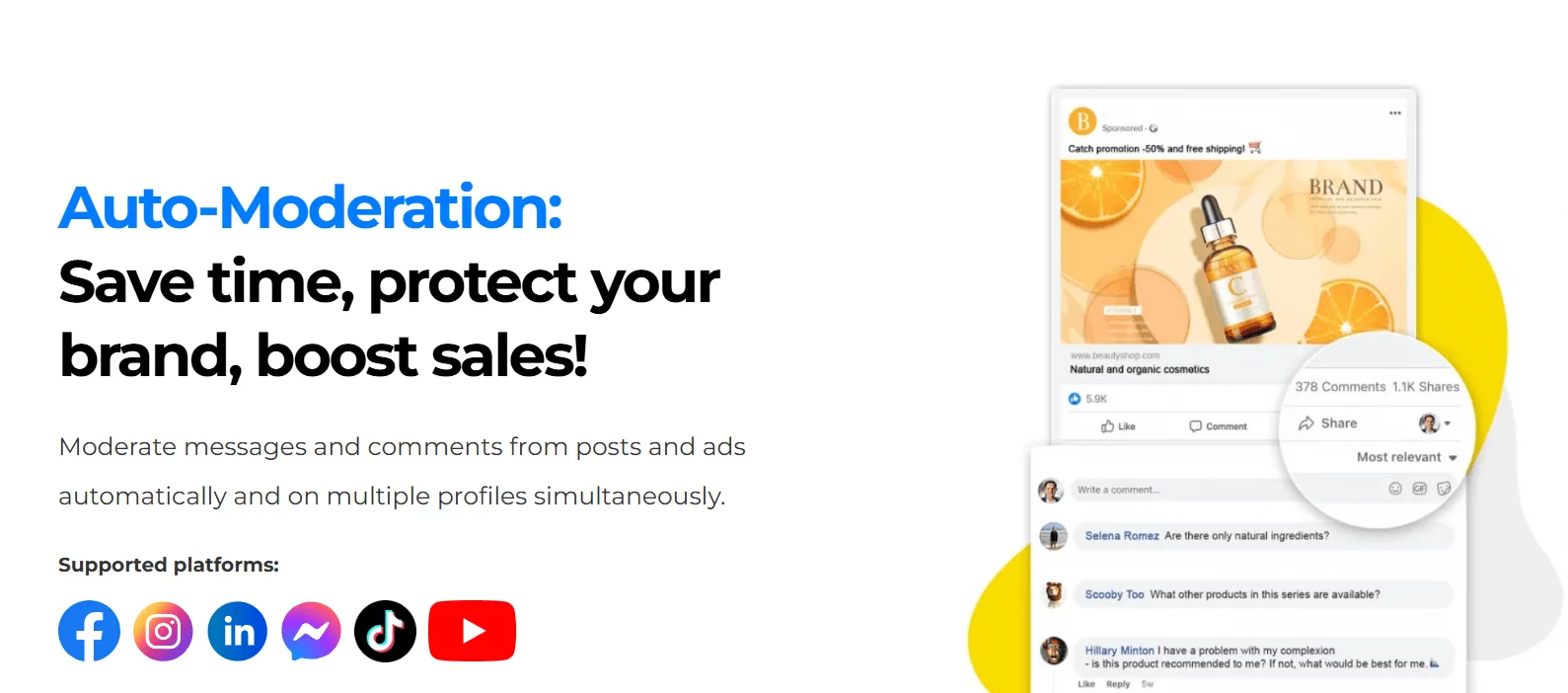​NapoleonCat dashboard displaying social media management features.​